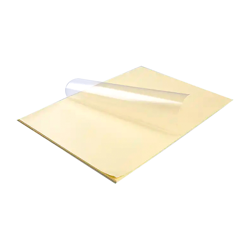 50um transparent PP film na may puting glassine liner