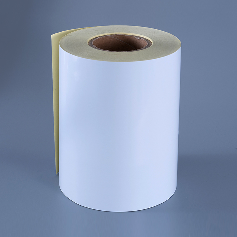 50mic glossy puting polyester film self adhesive label na may naaalis na malagkit na alkohol na lumalaban at mataas na temperatura na lumalaban