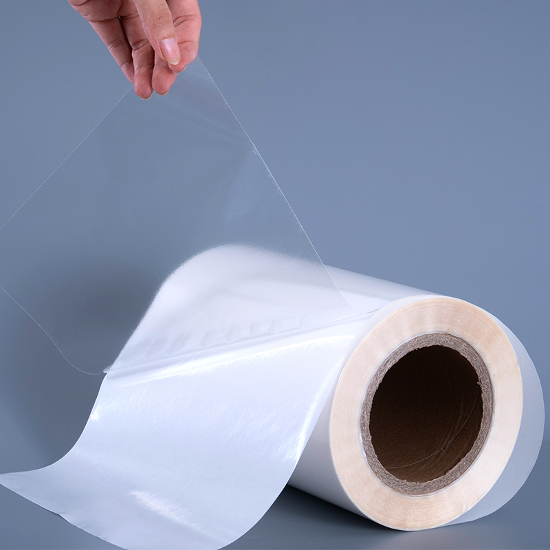 50Mic Transparent Self Adhesive Polyester Film Vinyl Sticker Printing Label Jumbo Roll