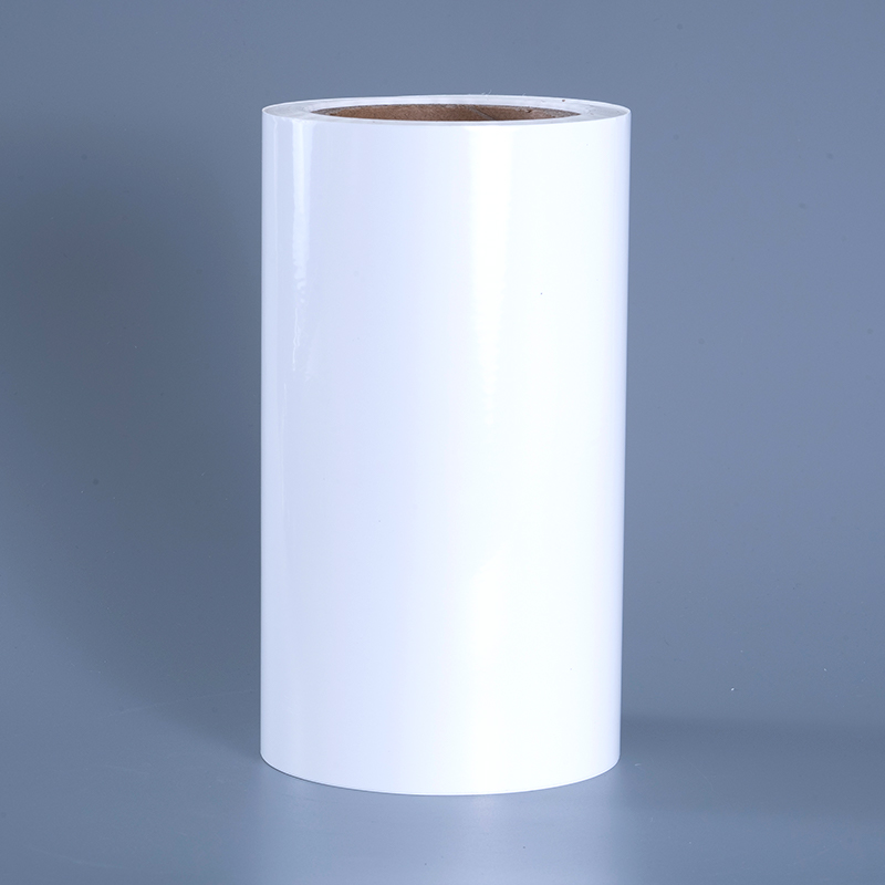 25mic gloss pet vinyl film label na mga materyales na may acrylic adhesive jumbo roll para sa pag -print ng inkjet