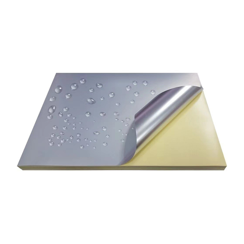 50mic Matt Silver Pet Label Materials na may Malakas na Solvent Adhesive at Oil-Based Coating