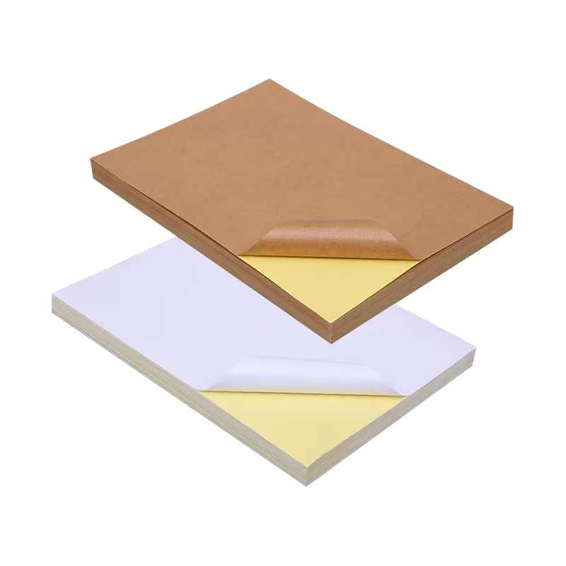 85GSM self adhesive kraft paper na may acrylic glue at dilaw na liner