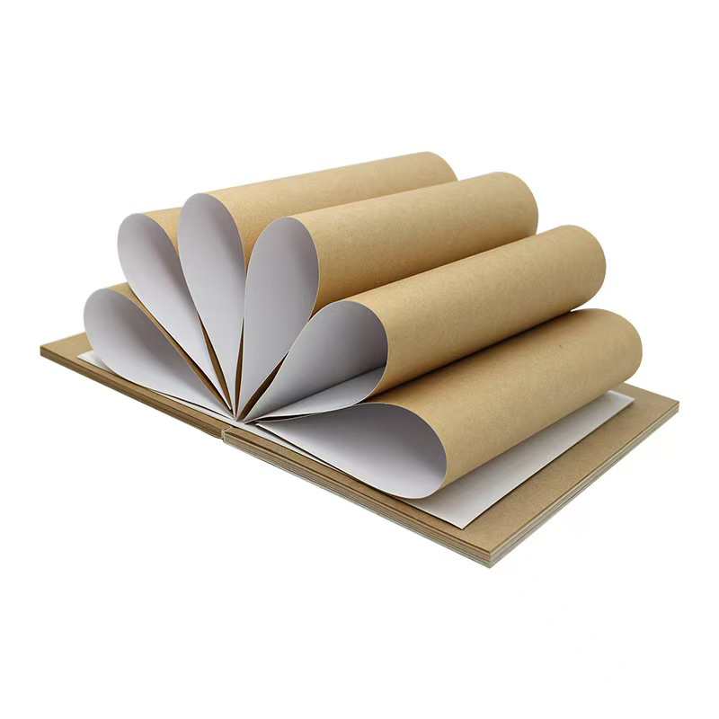 85GSM self adhesive kraft paper na may acrylic glue at dilaw na liner