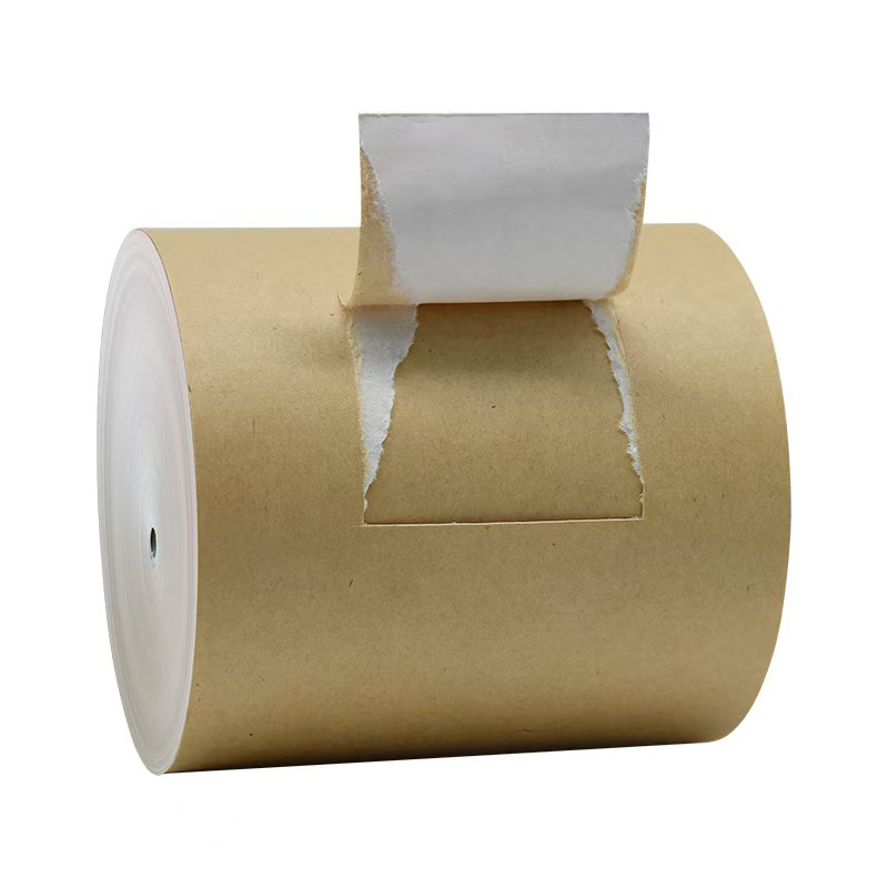 85GSM self adhesive kraft paper na may acrylic glue at dilaw na liner