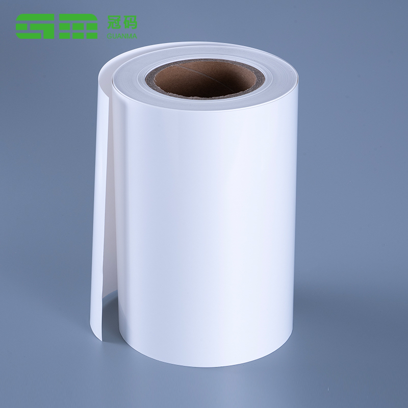 60mic glossy puting vinyl sticker paper pp film jumbo roll na may frozen adhesive