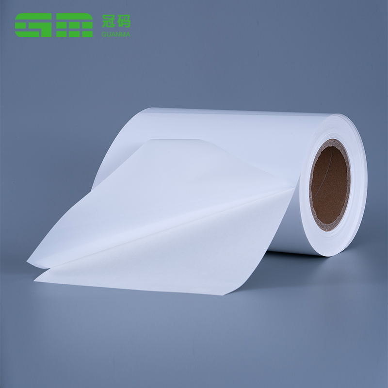 60mic glossy puting pp self-adhesive label papel jumbo roll na may naaalis na malagkit