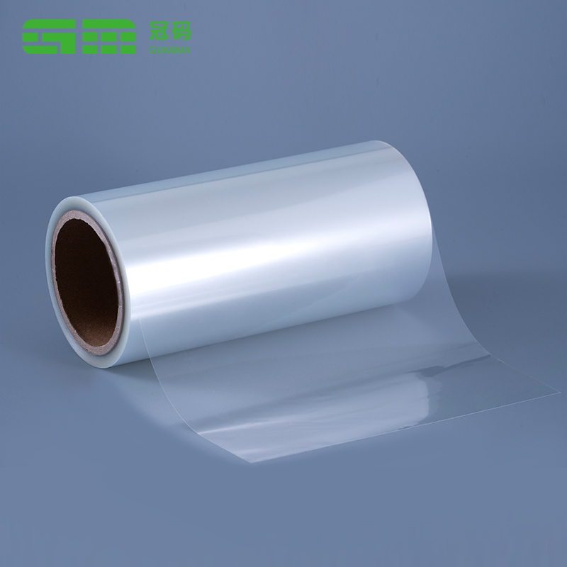 50mic Clear Self Adhesive PP Jumbo Roll na may Transparent Pet Liner